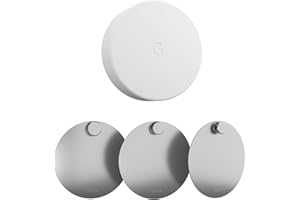 Teccle Wall Mount for Nest Temperature Sensor - No Hole Needed - Stainless Steel Bracket Plate for Google Nest Temperature Sensor Mount to Smooth and Dry Surface (Pack of 3)