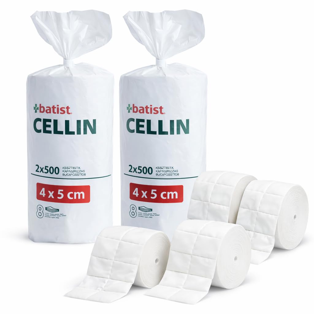 2000 x Pre-Cut Cellulose Pads for Gel Nails | 4 x 500-Piece Rolls