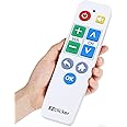 EZclicker Big Button Universal TV Remote for Seniors, Simple Easy to Use, Dementia Products for Elderly, Works with Major TV Brands, NOT for Streaming (2xAAA Batteries Not Included) (White)