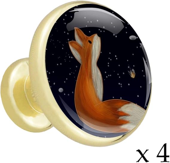 Zorro estrella Tiradores de gabinete de cocina de metal sólido redondo