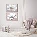 Flower Wall Art Decor Modern Framed Floral Canvas Painting Picture with Hand Painted Texture for Living Room Bedroom Bathroom Girl Room White and Pink 12x16 x 2 Piece/Set