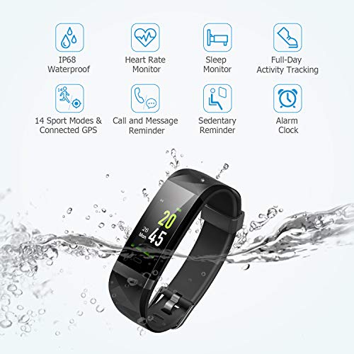 1 LETSCOM+HR+Activity+Waterproof+Pedometer