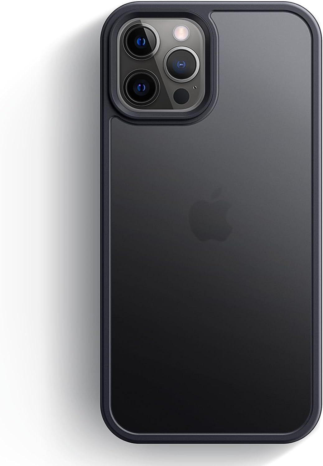 Anqrp Designed for iPhone 12/iPhone 12 Pro Case, [Military Shockproof] Super Soft Silicone Slim Translucent Matte Protective Phone Cover, Compatible with iPhone 12/iPhone 12 Pro 6.1", Black — image 1