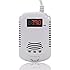 ALEMON Human Voice Prompt Gas Detector Alarm Combustible Gas Concentration Display with Battery Backup for Home