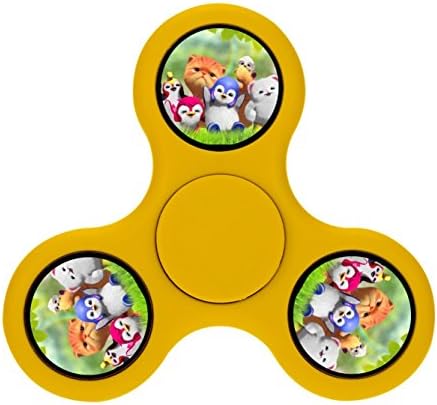 Badanamu Squirrelzaber Fidget SpinnerYellowKrazy Spinner Hand Spinner Toy Stress Reducer, Perfect for ADHD EDC ADD, Safety and Funny, Fashion Design and Images