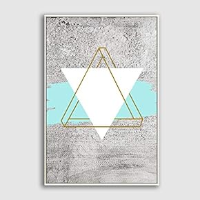 Framed Canvas Wall Art for Living Room, Bedroom Abstract Geometric Pattern Canvas Prints for Home Decoration Ready to Hanging - 16x24 inches