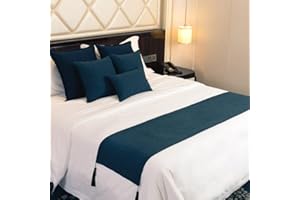 Nordic Modern Bed Runner - Double-Sided Dual-Purpose Plain Bed Scarf & Towel, Simple Solid Color Design for Hotel, Homestay a