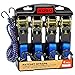 Ratchet Tie Down Straps - 4 Pk - 15 Ft- 500 Lbs Load Cap- 1500 Lb Break Strength- Cambuckle Alternative- Cargo Straps for Moving Appliances, Lawn Equipment, Motorcycle - Includes 2 Bungee Cord primary