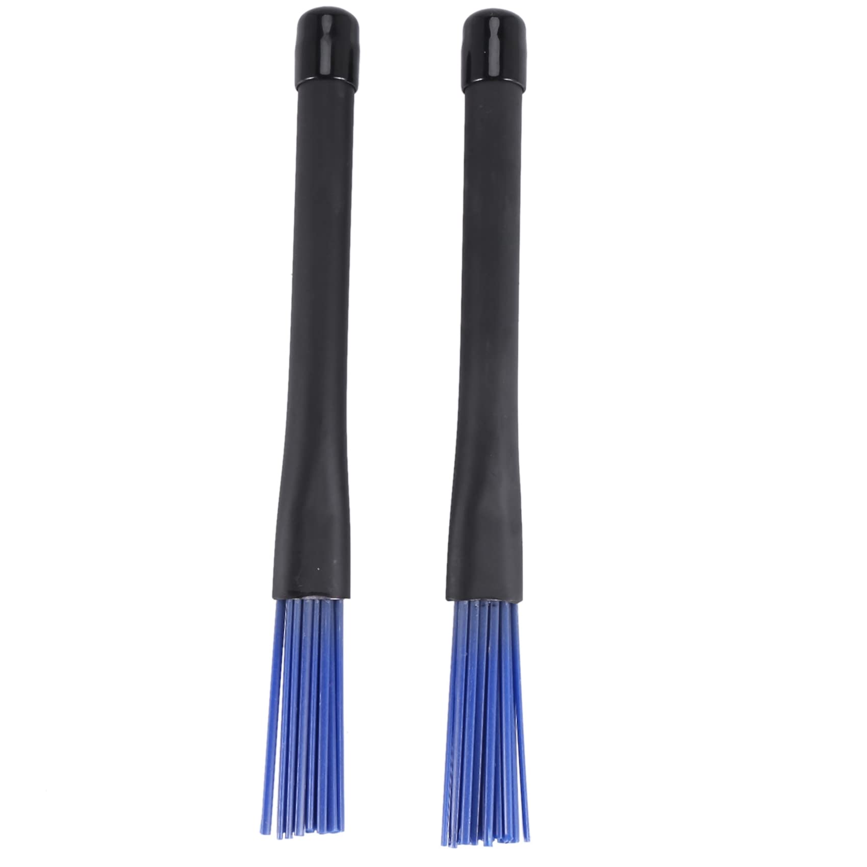 Tsudoku 1 Pair Retractable Black Handles Jazz Drum Brushes Sticks Blue Nylon 32cm