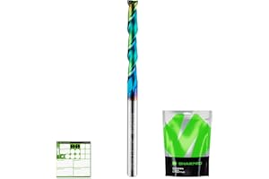 SHARPRO Spiral Upcut Router Bit Set 1/8 Inch Shank 1/8 Inch Cutting Dia. 1" CL. Extra Long 2-1/4" OVL. Carbide Upcut CNC Rout