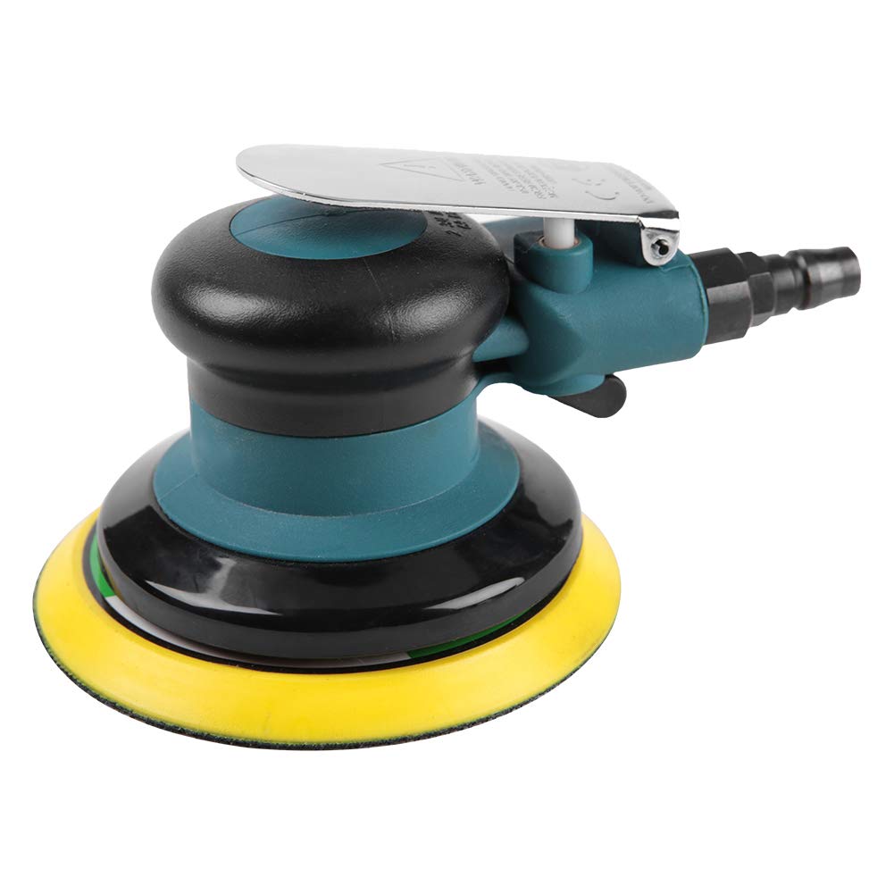Air Polisher Orbital Sander, Pneumatic Handheld 5" Sander Grinder Polisher Polishing Tool Round for Auto Body Work Cabinets Furniture Hand Tool DIY Tool
