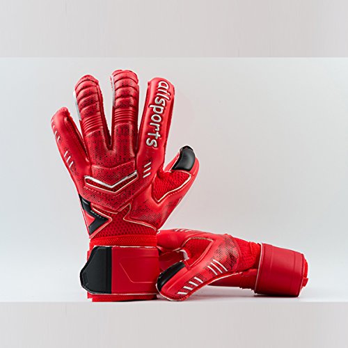 image for Coodoo Goalie Goalkeeper Gloves with Pro Fingersaves, Strong Grip for 