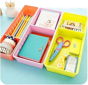 Chris. W Colorful Creative Organizadores de cajones de plástico con