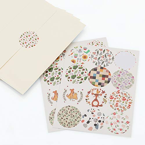 D-FantiX 4x6 Floral Thank You Cards, 12 Design Thank You Notes Bulk Blank Inside for Baby Bridal Shower Wedding Birthday Business Thank You Card with Envelope and Stickers 48Pcs Assorted Pack