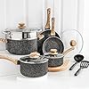 MICHELANGELO-Pots-and-Pans-Set-Cookware-Set-12PCS-Pots-and-Pans-Sets-Non-Stick-Induction-Hob-Pans-with-Spatula-Spoon-Black MICHELANGELO Pots and Pans Set Nonstick, Granite Kitchen Cookware Sets 12 Pcs Non Toxic Cookware Set Induction…