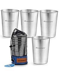 Taza de acero inoxidable de 10 oz. Juego de vasos