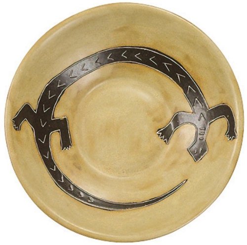 MARA STONEWARE COLLECTION - 16 Piece (4 Person) Odd Shaped Dinnerware Place Setting - Southwest, Gecko, Bear, Sun