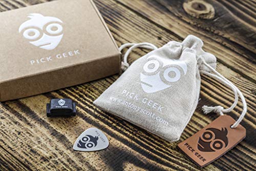 Pick Geek Steel Guitar Picks - 24 Premium Quality Steel Guitar Picks (Plectrums) for your Electric, Acoustic, or Bass Guitar - Gifted in a Unique Pick Bag - Includes FREE Pick Geek Wedgie Pick Holder