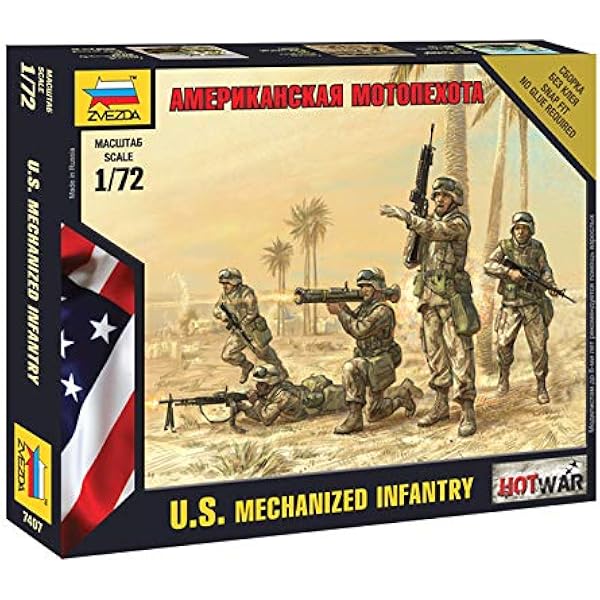 Amazon Com Zvezda Models U S Mechanized Infantry Snapfit Toys