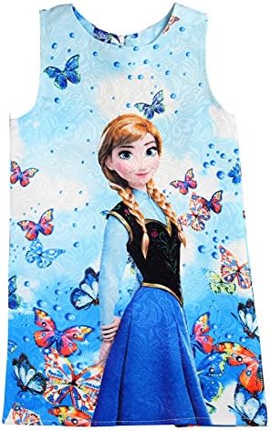 Wengift Girls Frozen Princess Sisters Sleeveless Skirt Vest Dress A-line Skirt