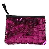 Mwfus Women Girls Reversible Mermaid Glitter Sequins Handbag Zipper Bag Wallet Coin Purse