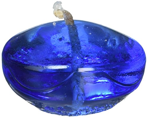 Zest Candle 12-Piece Floating Candles, 1.75-Inch, Clear Blue Gel