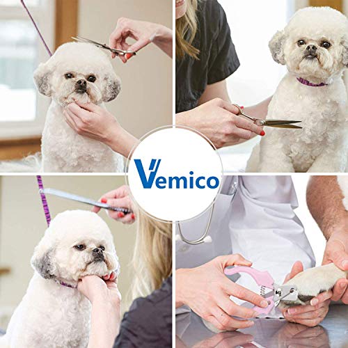 Vemico Pet Clipper Dog Cat Horse Electric Clippers Grooming Kit Rechargeable Cordless Professional Clippers Tools Low Noise Trimmer Clipper 4 Comb Attachments & 4 Extra Tools