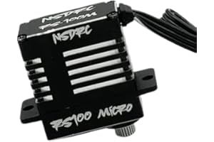 GENERIC NSDRC RS100 High Torque Micro Servo for SCX24 Servo, TRX4M Servo - Premium Black CNC Aluminum, 5V - 8.4V - 1/24 & 1/18 Scale RC Cars Electronics, Water Resistant (RS100 - Micro SERVO)