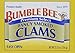 BUMBLE BEE Premium Select Fancy Smoked Clams, High Protein Food, Keto Food and Snacks, Gluten Free Food, High Protein Snacks, Canned Food, 3.75 Ounce Cans (Pack of 12)