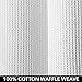 mDesign Cotton Waffle Knit Shower Curtain - Hotel Style Shower Curtain - Luxury Spa Quality Waffle Weave Fabric Cotton Shower Curtains for Bathroom - Bath and Shower Curtains - 108
