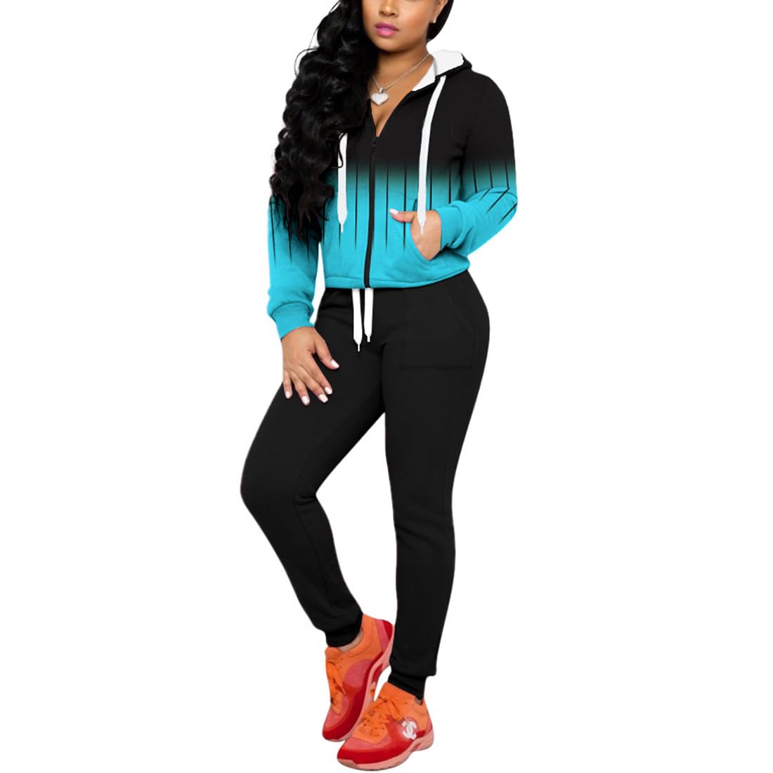 Nimsruc Two Piece Outfits For Women Jogging Suits