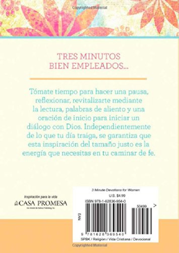Devocionales de 3 minutos para mujeres: 180 lecturas inspiradoras para el corazón de ella (Spanish Edition)