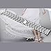 bayite Bling Bands Compatible with Fitbit Versa/Versa 2/Versa Lite for Women, Dressy Metal Bracelet Rhinestone Jewlery Wristband, Silver