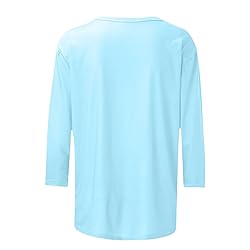 3/4 Sleeve Blouses for Women Casual Womens Summer