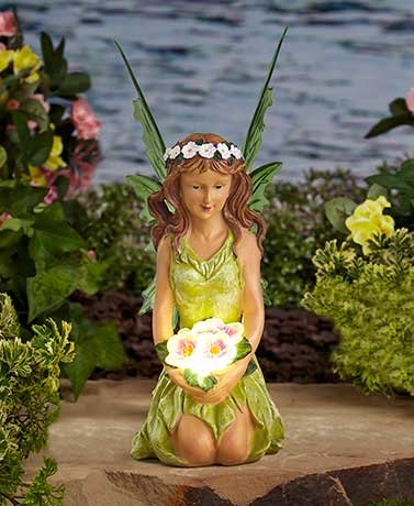 Solar Lighted Fairies GREEN