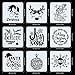 9 PCS Christmas Stencils for Painting on Wood, 12 Inch Reusable Stencil for Christmas Decor Xmas Holiday Farmhouse Wood Sign Painting Templates