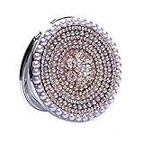 Generic 3D Handmade Mini Round Personalized Compact Mirror for Women Make Up Mirror with Luxury Reincarnation Bloom multi color