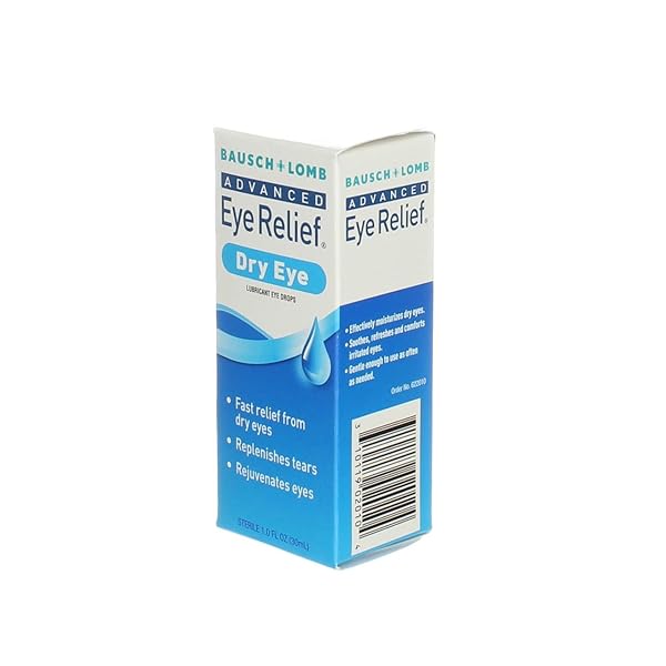 BAUSCH & LOMB ADVANCED EYE RELIEF DRY EYE LUBRICANT EYE DROPS 1OZ ( PACKS OF 3)