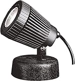 Kichler Lighting 15191BK 12-Volt Low Voltage Underwater Pond Light with Heat Resistant Flat Glass Lens, Black
