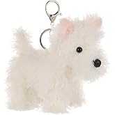 Apricot Lamb West Highland Dog Cute Keychain, Soft Stuffed Plush Keychain Toys for Kids’ Backpack, Purse