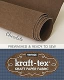 kraft-tex Roll Chocolate Prewashed & Ready to Sew: Kraft Paper Fabric, 18.5