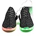 [NEW SIZE VERSION] LeoVera Men's & Women's LED Shoes Luminous Flashing Sneakers LVYZ86-Black-41