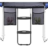 HBTower 2-Step Trampoline Ladder with Storage Bag &amp; Wide Steps for Children | Trampoline Accessories, Universal Hook Fit, 220 LBS Capacity, Skid-Proof Steps, UV-Treated Steel, Heavy Duty Stairs for Kids