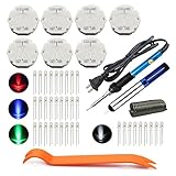 GM Instrument Cluster Gauge Stepper Motor Repair Kit X27 168 Fits 03-06 GM Chevy Silverados Tahoes Yukons (7 Motors+36 Led Light Bulbs+Soldering Iron+Solder Sucker+Remove Tool+Flux Rosin Core Solder)