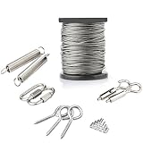 ANDOT Outdoor&nbsp;Hanging&nbsp;Light Kit, 1/16Inch,7x7, 130ft Globe String Lights Suspension Kit, 304 Stainless Steel Cable,String Lights Outdoor Rope Perfect for Patio, Garden