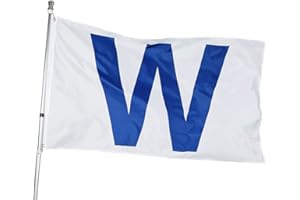 HOMISSOR Chicago W Win Flag - 3x5 Feet Cub Win Combo Flags - Large Clubs Banner with 100% Super Polyester Material
