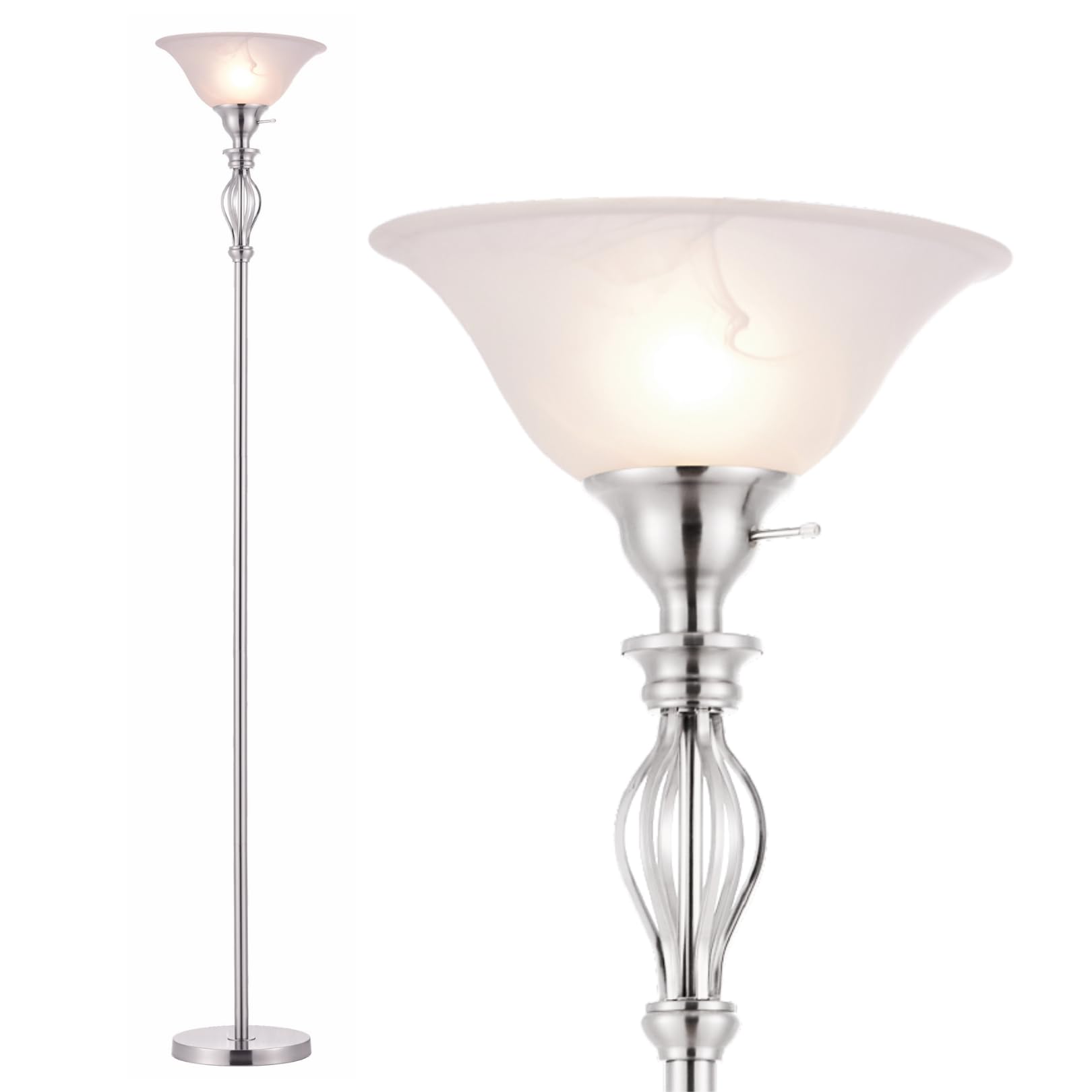 Amazon.com: Silver Floor Lamp