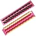 Silicone Fondant Twist Rope Molds, Fritter-Shaped, FineGood 2 Pack Sugar Paste Kitchen Tools Cake Decorating - Pink
