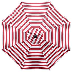ABCCANOPY Durable Patio Umbrellas 10' Red&White