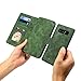 Spaysi, Samsung Galaxy Note 8 Zipper Wallet Case for Women Galaxy Note 8 Detachable Magnetic Wallet Case for Galaxy Note 8 Card Holder Case Leather Folio Flip Holster Carrying Case for Note 8 (Green)
